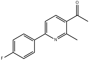 1-(6-(4-FLUOROPHENYL)-2-METHYLPYRIDIN-3-YL)ETHANONE 结构式