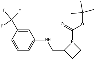 1-BOC-2-[(3-TRIFLUOROMETHYL-PHENYLAMINO)-METHYL]-AZETIDINE 结构式