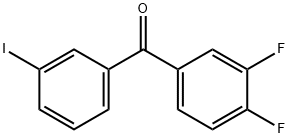 3,4-DIFLUORO-3'-IODOBENZOPHENONE 结构式