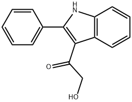 2-Hydroxy-1-(2-phenyl-1H-indol-3-yl)ethanone 结构式