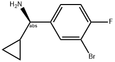 (1R)(3-BROMO-4-FLUOROPHENYL)CYCLOPROPYLMETHYLAMINE 结构式