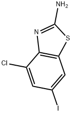 4-CHLORO-6-IODO-1,3-BENZOTHIAZOL-2-AMINE 结构式
