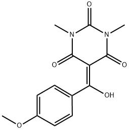 5-[HYDROXY(4-METHOXYPHENYL)METHYLENE]-1,3-DIMETHYLPYRIMIDINE-2,4,6(1H,3H,5H)-TRIONE 结构式