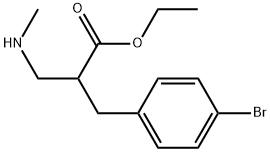 3-(4-Bromo-phenyl)-2-methylaminomethyl-propionic acid ethyl ester 结构式