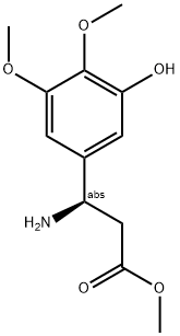 METHYL (3R)-3-AMINO-3-(3-HYDROXY-4,5-DIMETHOXYPHENYL)PROPANOATE 结构式