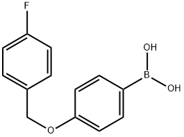 4-(4'-FLUOROBENZYLOXY)PHENYLBORONIC ACID 结构式
