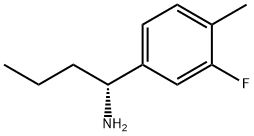 (1R)-1-(3-FLUORO-4-METHYLPHENYL)BUTYLAMINE 结构式