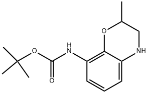 TERT-BUTYL 2-METHYL-3,4-DIHYDRO-2H-BENZO[B][1,4]OXAZIN-8-YLCARBAMATE 结构式
