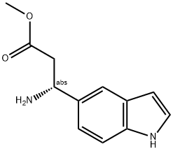 Methyl (3R)-3-amino-3-indol-5-ylpropanoate 结构式