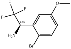 (1R)-1-(2-BROMO-5-METHOXYPHENYL)-2,2,2-TRIFLUOROETHYLAMINE 结构式