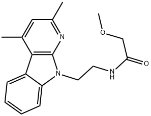 N-[2-(2,4-DIMETHYL-9H-PYRIDO[2,3-B]INDOL-9-YL)ETHYL]-2-METHOXYACETAMIDE 结构式