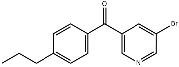 3-BROMO-5-(4-N-PROPYLBENZOYL)PYRIDINE 结构式
