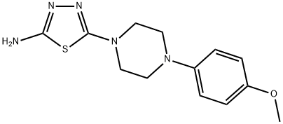 5-[4-(4-METHOXYPHENYL)PIPERAZIN-1-YL]-1,3,4-THIADIAZOL-2-AMINE 结构式