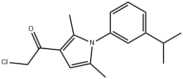 2-CHLORO-1-[1-(3-ISOPROPYLPHENYL)-2,5-DIMETHYL-1H-PYRROL-3-YL]ETHANONE 结构式
