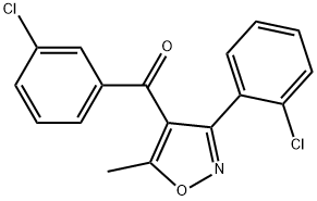 4-(3-CHLOROBENZOYL)-3-(2-CHLOROPHENYL)-5-METHYLISOXAZOLE 结构式