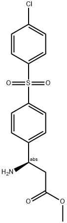 METHYL (3R)-3-AMINO-3-(4-[(4-CHLOROPHENYL)SULFONYL]PHENYL)PROPANOATE 结构式