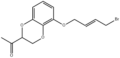 1-[5-(4-BROMO-BUT-2-ENYLOXY)-2,3-DIHYDRO-BENZO[1,4]DIOXIN-2-YL]-ETHANONE 结构式