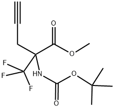METHYL 2-[(TERT-BUTOXYCARBONYL)AMINO]-2-(TRIFLUOROMETHYL)PENT-4-YNOATE 结构式