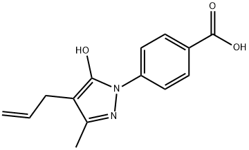 4-(4-烯丙基-3-甲基-5-氧代-2,5-二氢-1H-吡唑-1-基)苯甲酸 结构式