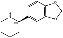 (R)-2-(BENZO[D][1,3]DIOXOL-5-YL)PIPERIDINE 结构式