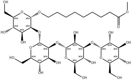 8-METHOXYCARBONYLOCTYL ALPHA-D-GLUCTO-PYRANOSYL(1-3)-ALPHA-D-MANNOPYRANOSYL(1-2)-ALPHA-D-MANNOPYRANOSYL(1-2)-ALPHA-D-MANNOPYRANOSIDE 结构式