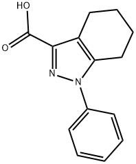 1-Phenyl-4,5,6,7-tetrahydro-1H-indazole-3-carboxylic acid 结构式