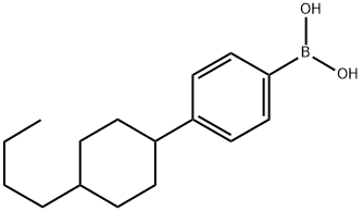 4-N-BUTYLCYCLOHEXYL PHENYLBORIC ACID 结构式