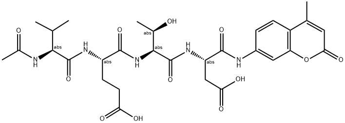 AC-VAL-GLU-THR-ASP-7-AMINO-4-METHYLCOUMARIN 结构式