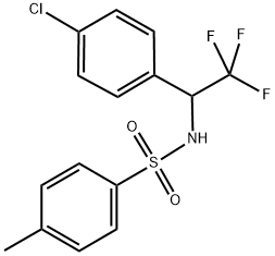 N-[1-(4-CHLOROPHENYL)-2,2,2-TRIFLUOROETHYL]-P-TOLUOLSULFONAMIDE 结构式