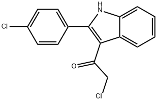 2-CHLORO-1-[2-(4-CHLOROPHENYL)-1H-INDOL-3-YL]ETHANONE 结构式