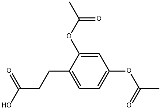 3-(2,4-DIACETOXY-PHENYL)-PROPIONIC ACID 结构式