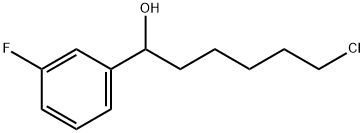 6-CHLORO-1-(3-FLUOROPHENYL)-1-HEXANOL 结构式