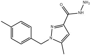 1-(4-METHYLBENZYL)-5-METHYL-1H-PYRAZOLE-3-CARBOHYDRAZIDE 结构式