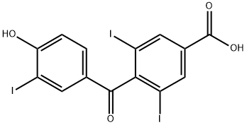 4-(3-IODO-4-HYDROXYBENZOYL)-3,5-DIIODO BENZOIC ACID 结构式