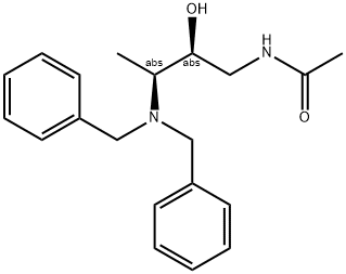 (2S,3S)-N-(3-DIBENZYLAMINO-2-HYDROXYBUTYL)ACETAMIDE 结构式