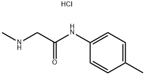 2-(甲基氨基)-N-(4-甲基苯基)乙酰胺盐酸盐 结构式