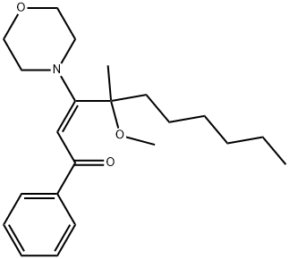 4-METHOXY-4-METHYL-3-MORPHOLIN-4-YL-1-PHENYL-DEC-2-EN-1-ONE 结构式