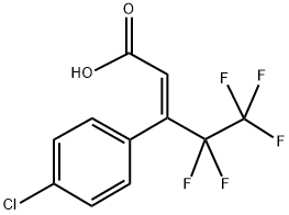 (P-CHLORO)-3-(E)-(PENTAFLUOROETHYL)CINNAMIC ACID 结构式