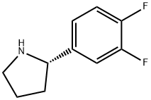(2S)-2-(3,4-二氟代苯基)吡咯烷 结构式