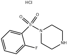 1-[(2-FLUOROPHENYL)SULFONYL]PIPERAZINE HYDROCHLORIDE 结构式