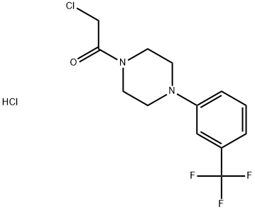 1-(CHLOROACETYL)-4-[3-(TRIFLUOROMETHYL)PHENYL]PIPERAZINE HYDROCHLORIDE 结构式