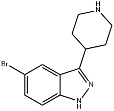 5-Bromo-3-piperidin-4-yl-1H-indazole 结构式