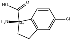 (1R)-1-Amino-5-chloroindanecarboxylic acid 结构式