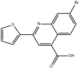 7-BROMO-2-THIEN-2-YLQUINOLINE-4-CARBOXYLIC ACID 结构式