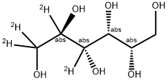 D-[4,5,6,6'-2H4]GLUCITOL 结构式