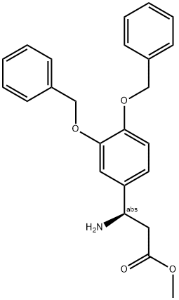 METHYL (3R)-3-AMINO-3-[3,4-BIS(PHENYLMETHOXY)PHENYL]PROPANOATE 结构式