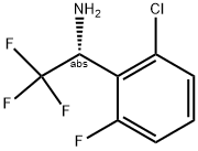 (1R)-1-(2-CHLORO-6-FLUOROPHENYL)-2,2,2-TRIFLUOROETHYLAMINE 结构式