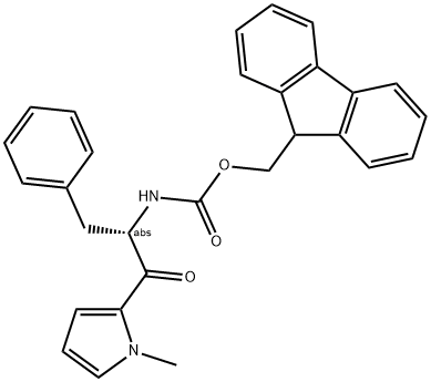L-1-BENZYL-1-(FMOC-AMINO)-2-OXO-2-(1-METHYL-1H-PYRROL-2-YL)ETHANE 结构式