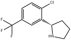 (2S)-2-[2-氯-5-(三氟甲基)苯基]吡咯烷 结构式