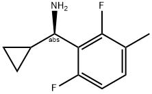 (1R)(2,6-DIFLUORO-3-METHYLPHENYL)CYCLOPROPYLMETHYLAMINE 结构式